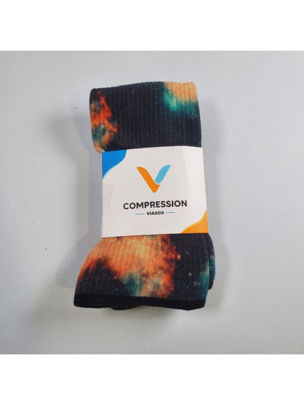 Viasox Easy Stretch Compression Socks Women Size M - L NWT Nebula Day Bamboo